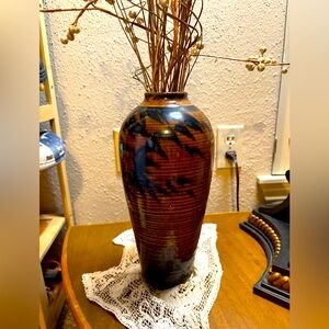 Vintage Brown and Black Vase
